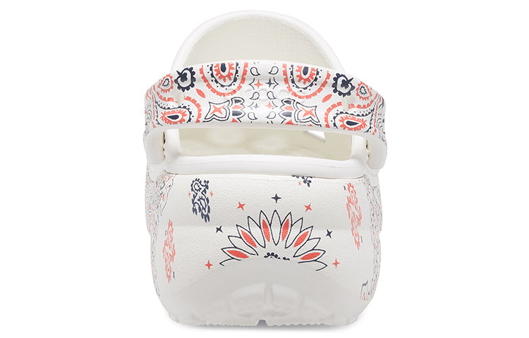 (WMNS) Crocs Classic Platform Americana Paisley Clogs 'White' 207337-94S