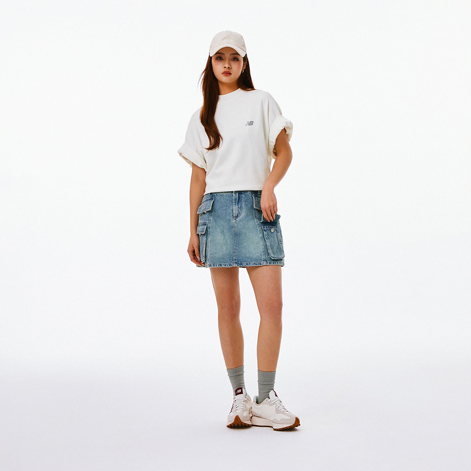 New Balance NB Logo Cotton T-shirt Asia Sizing 'White' AMT41333-CIC
