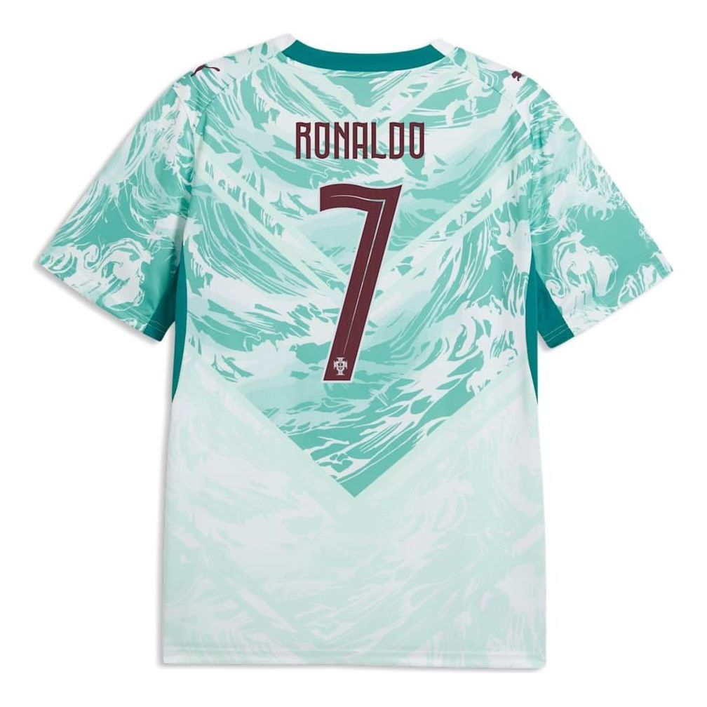 PUMA Cristiano Ronaldo Portugal 2026 Away Player Jersey 'PUMA White Green Lagoon' 788146-77