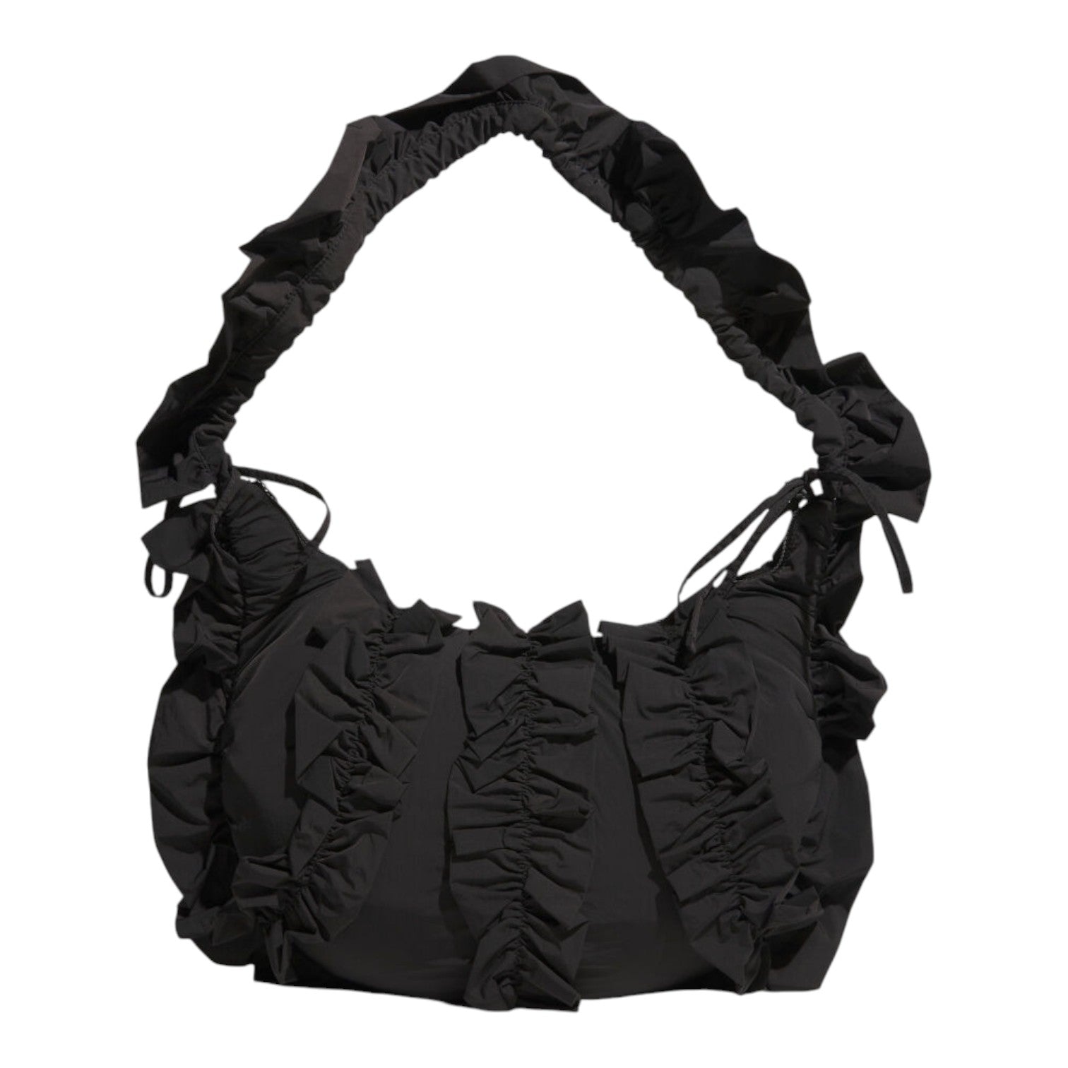 adidas Ruffle Shoulder Bag 'Black' IA8915