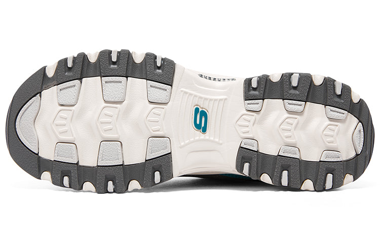 (WMNS) Skechers D'lites 1.0 'White Teal Grey' 896262-GYBL