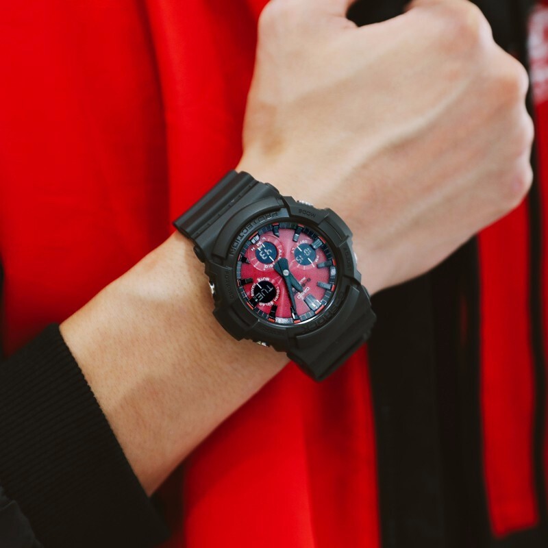CASIO G-Shock Analog-Digital 'Black Red' GAS-100AR-1A