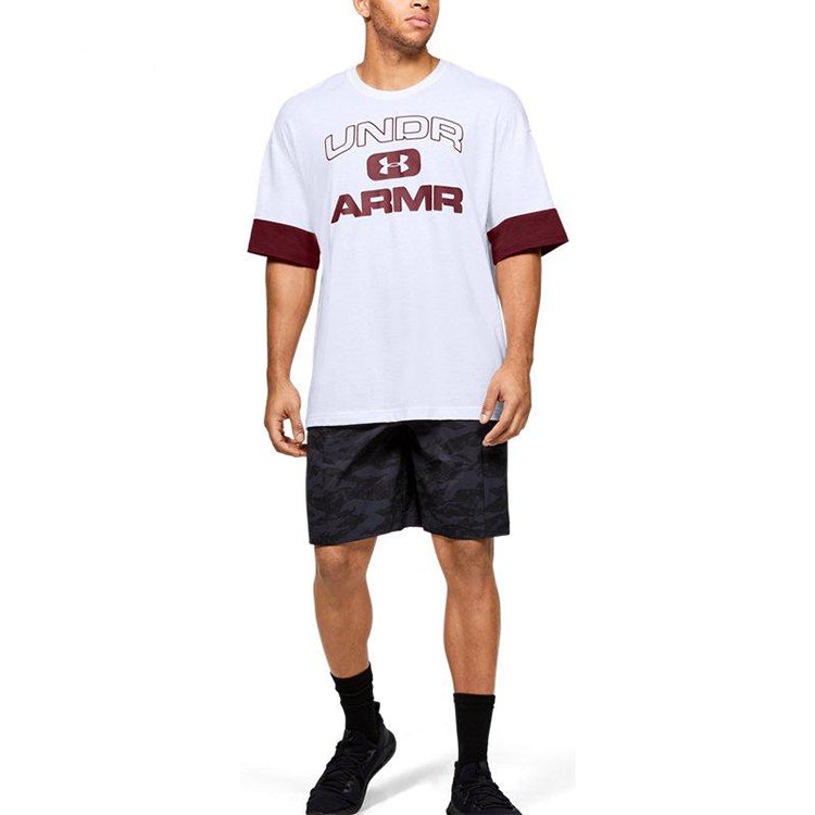Under Armour Moments Basketball Sports Short Sleeve Couple Style White 1351345-100