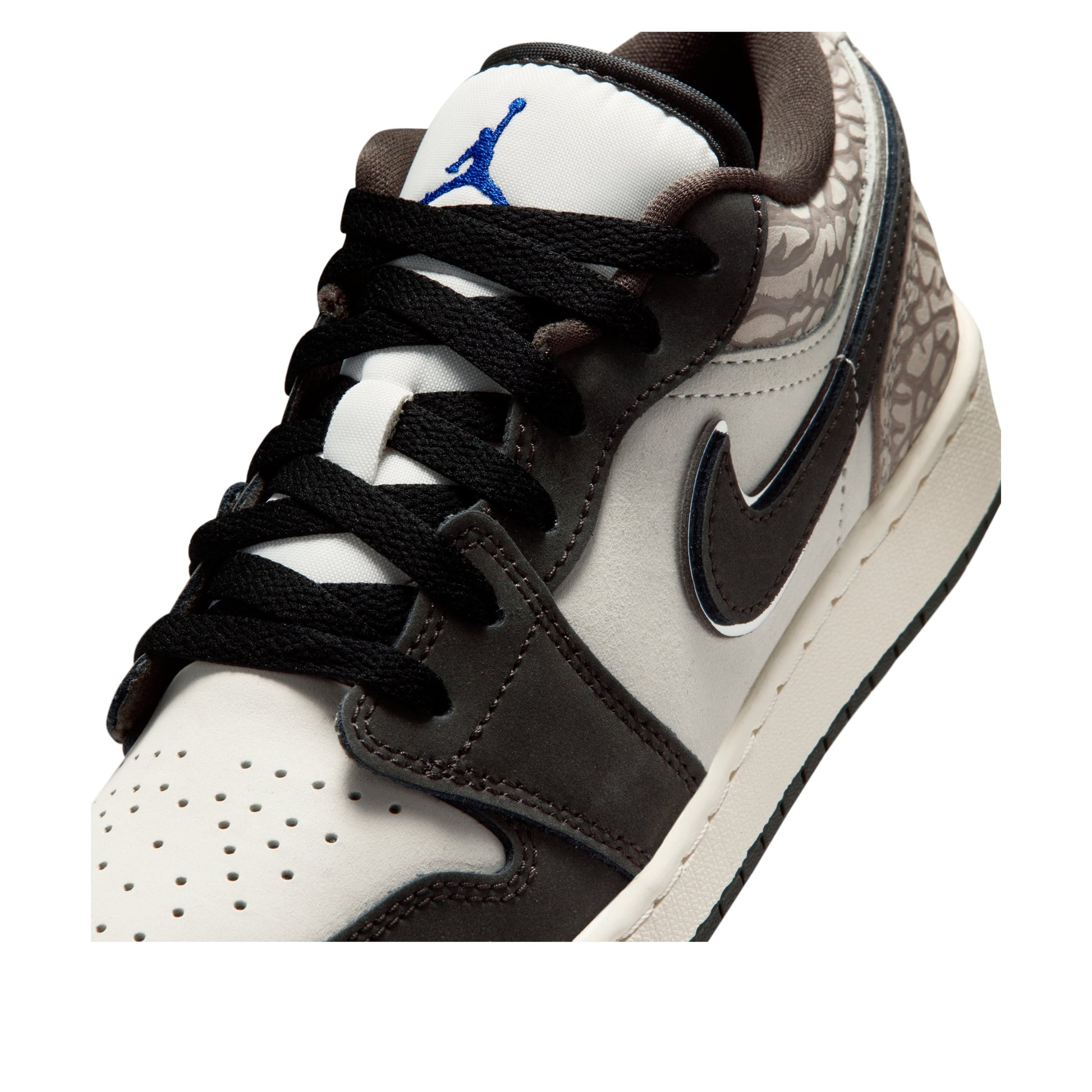 (GS) Air Jordan 1 Low SE 'Sail Deep Pewter Elephant Print' IU2269-100