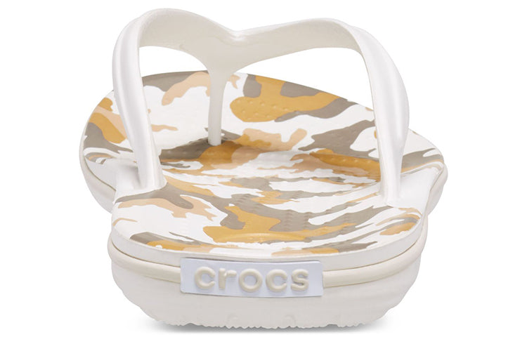 Crocs Crocband Printed Flip Flops 'White Tan' 205943-94S