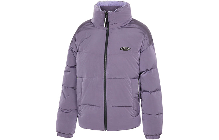 (WMNS) Skechers SKX Reversible Down Jacket 'Black Grey Purple' P421W003