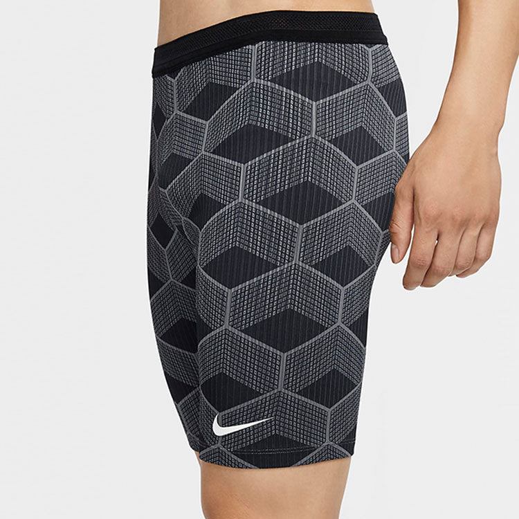 Men's Nike Team Kenya Aeroswift Logo Tight Contrasting Colors Shorts Black CV0374-068