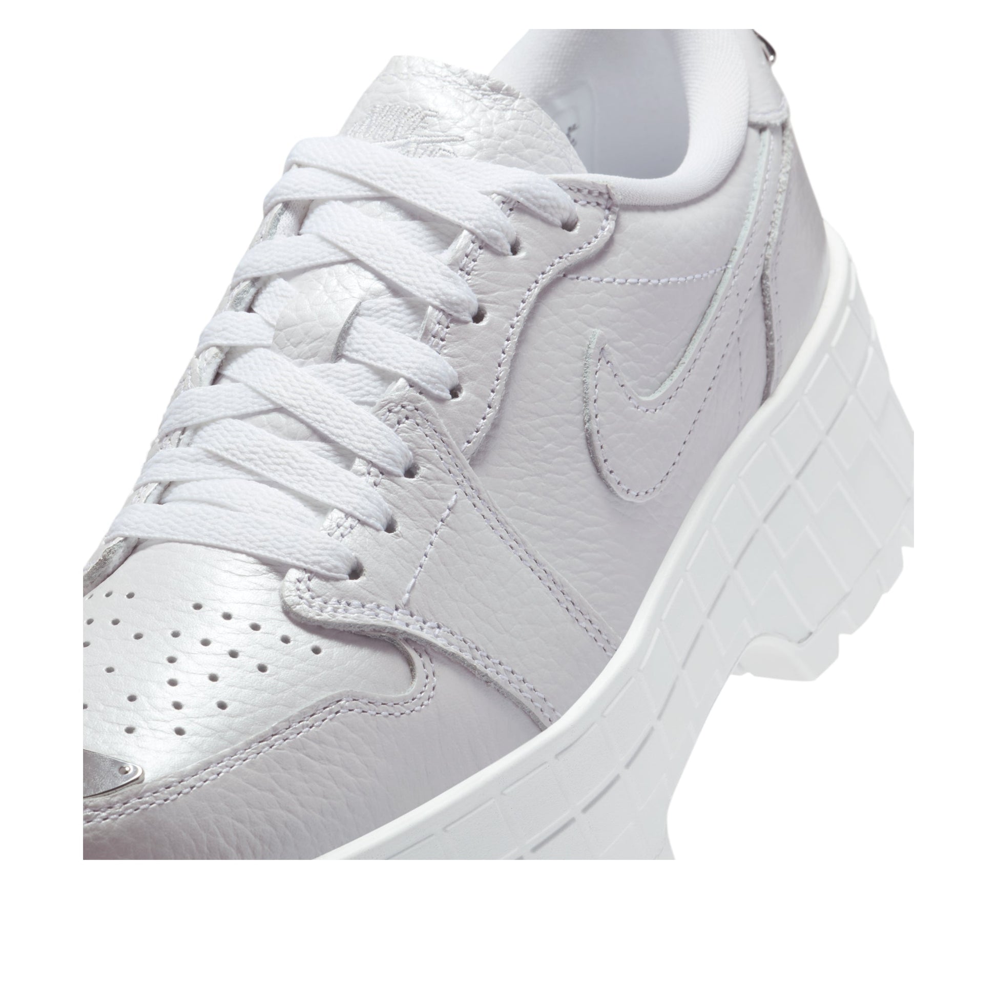 (WMNS) Air Jordan 1 Brooklyn Low 'White Metallic Silver' HF3184-100