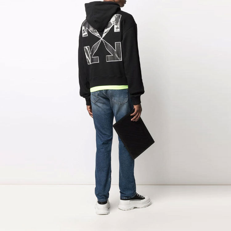 Off-White Caravaggio Arrow Over Hoodie 'Black/White' OMBB037F21FLE0101001