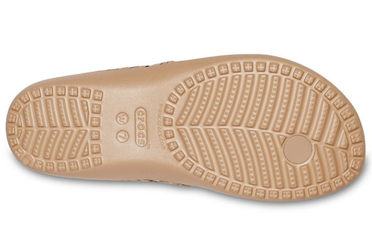 (WMNS) Crocs Kadee ll Leopard Print Flip-Flops Brown 206398-98R