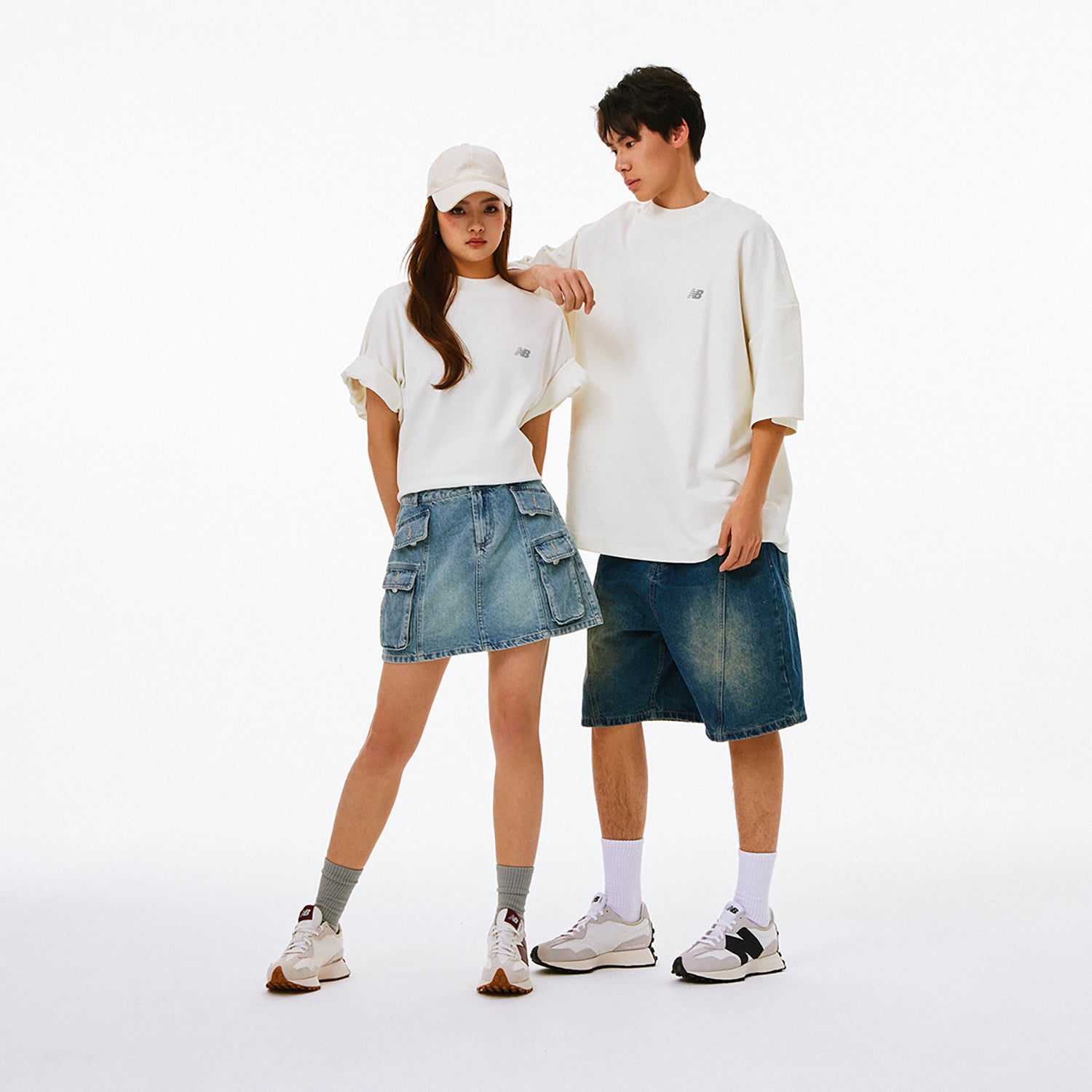New Balance NB Logo Cotton T-shirt Asia Sizing 'White' AMT41333-CIC