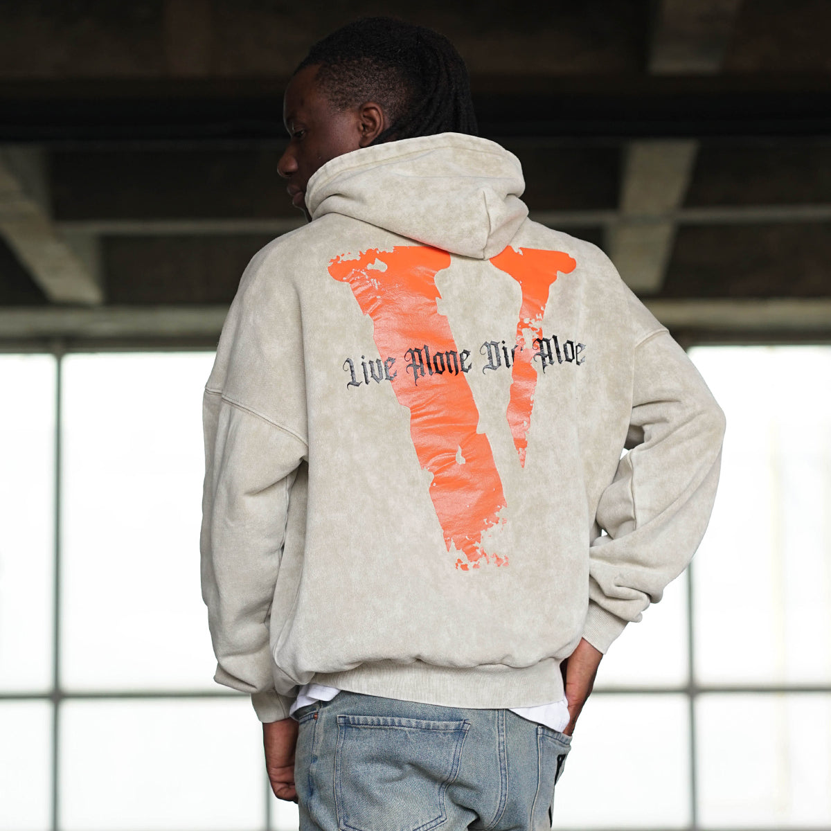 VLONE Live Alone Die Alone Hoodie 'Wheat Orange' VLHD24003-BE