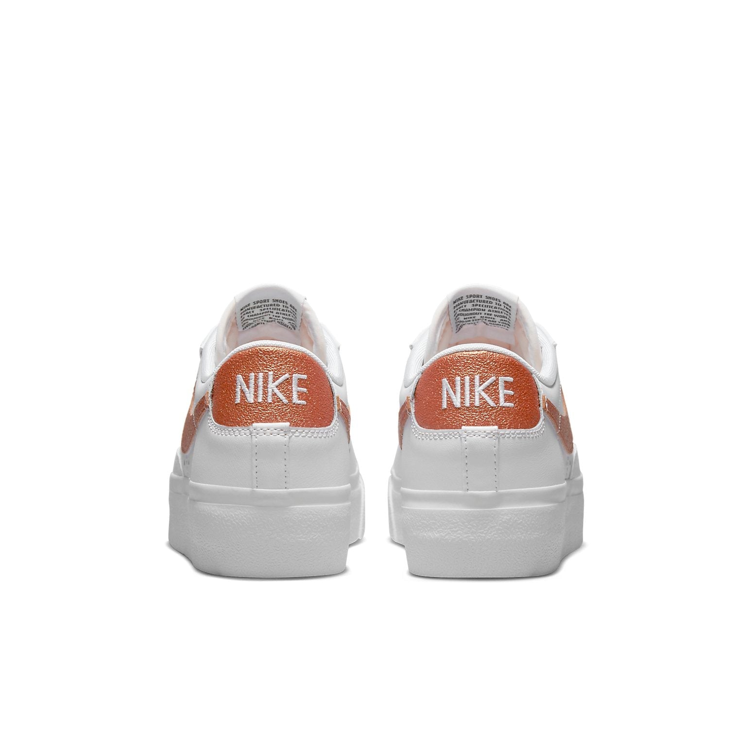 (WMNS) Nike Blazer Low Platform 'White Metallic Copper' DQ7571-100