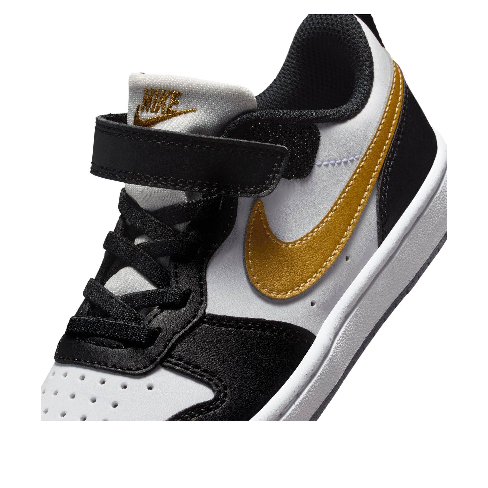 (PS) Nike Court Borough Low Recraft 'Black White Metallic Gold' DV5457-008