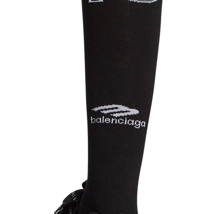 Balenciaga Paris Soccer High Socks 'Black' 778816472B41000