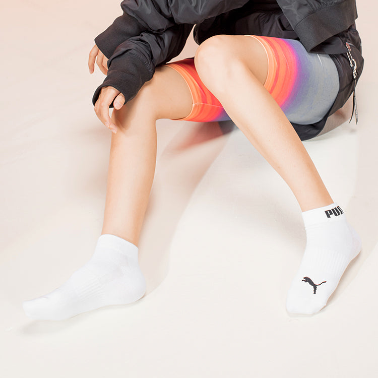 PUMA Quarter Socks 3 pack 'White Black' 100002381-003