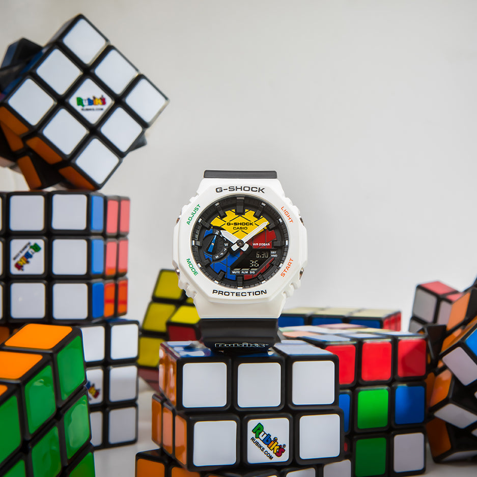 CASIO G-Shock Analog-Digital 'White Black' GAE-2100RC-1APR