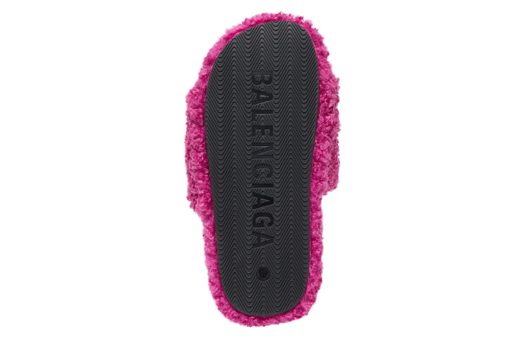 (WMNS) Balenciaga Cities Paris Furry Slides 'Pink' 654261W2DO25301