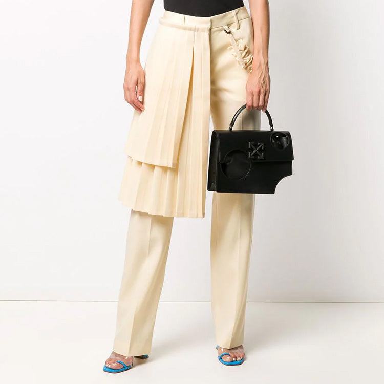 (WMNS) Off-White Leather Series Jitney 2.8 Single-Shoulder Bag Black OWNA113F20LEA0011000