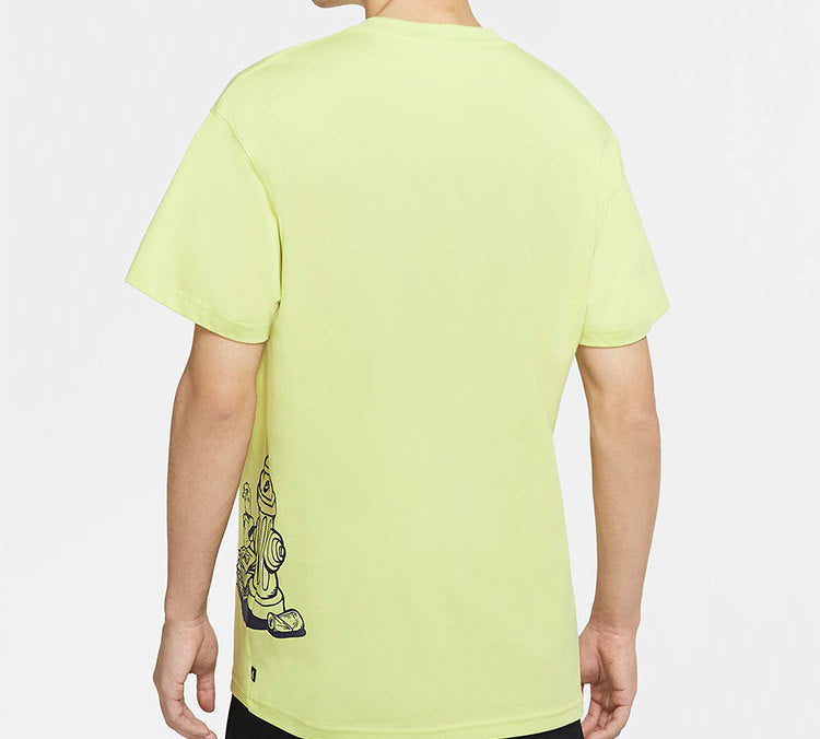 Nike SB Cartoon Printing Skateboard Short Sleeve Gray CU0299-367