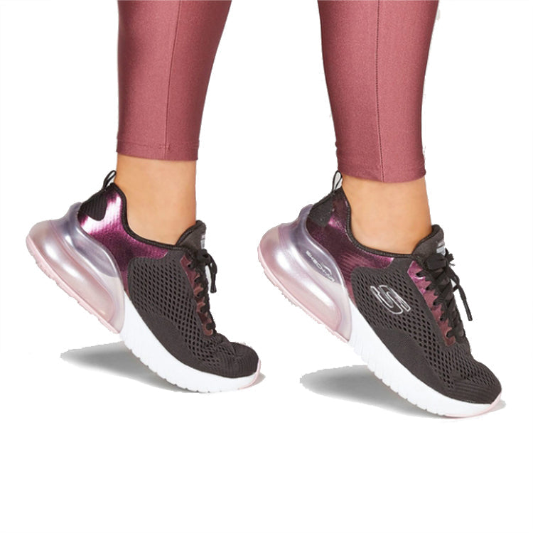 (WMNS) Skechers Skech-Air Stratus Black/White/Pink 149123-BKPK