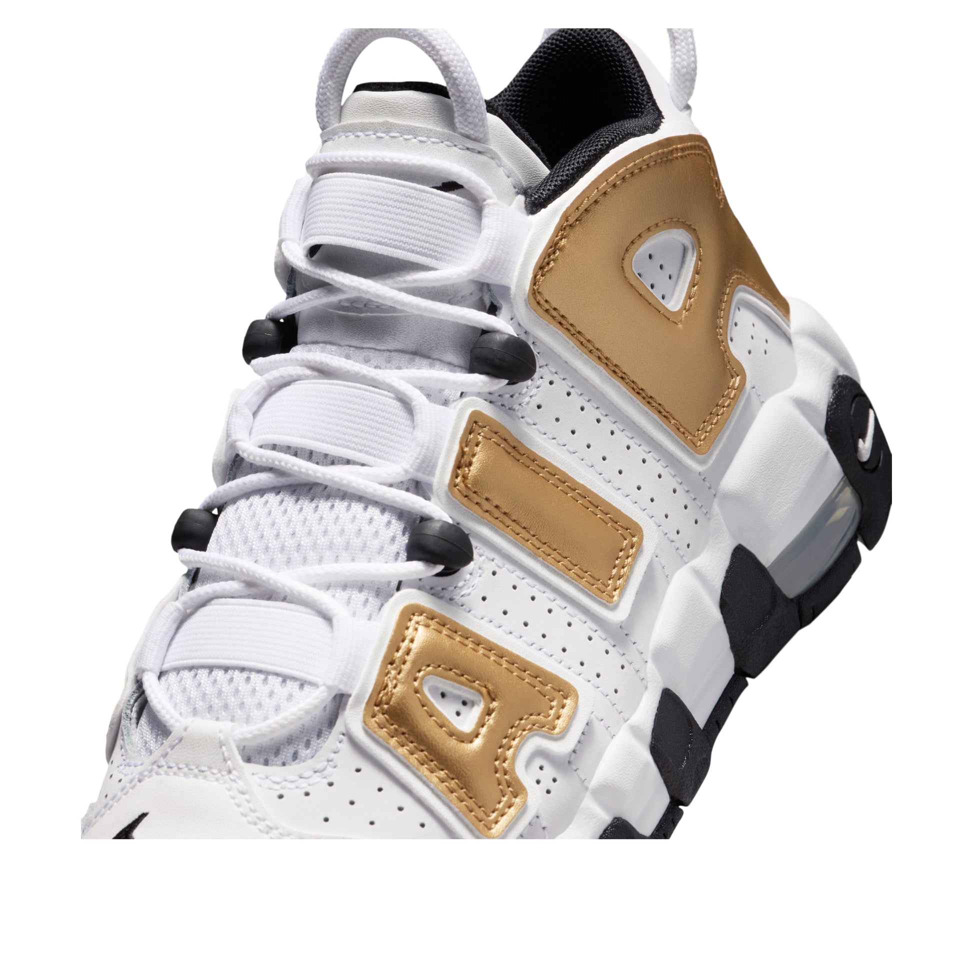 (GS) Nike Air More Uptempo 'White Metallic Gold Black' IO7601-171