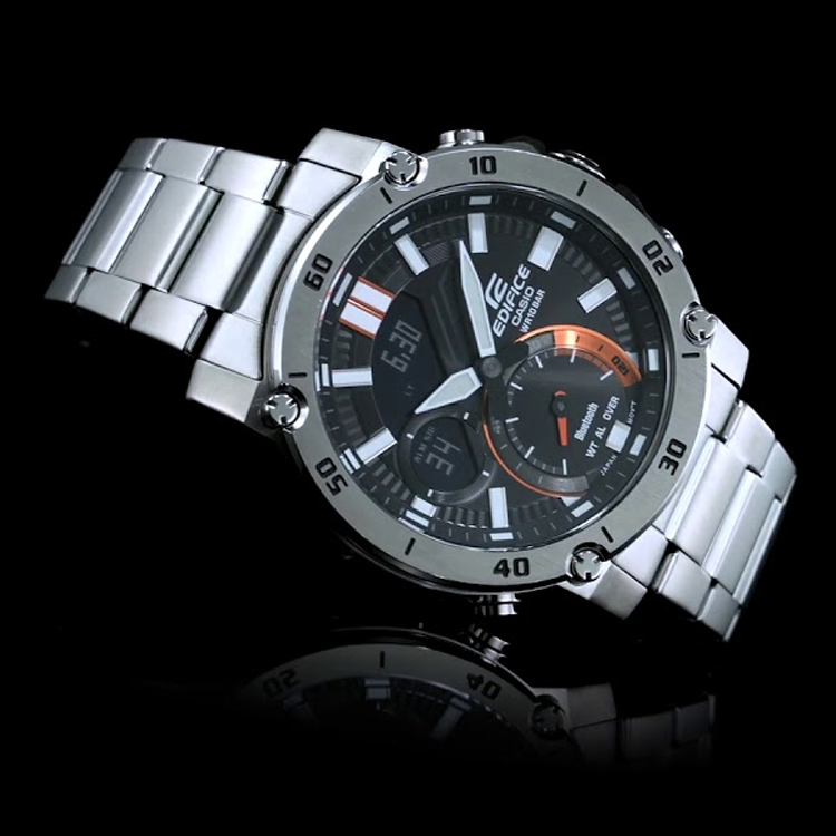 Casio Analog-Digital Watch 'Silver Black' ECB-20YD-1A