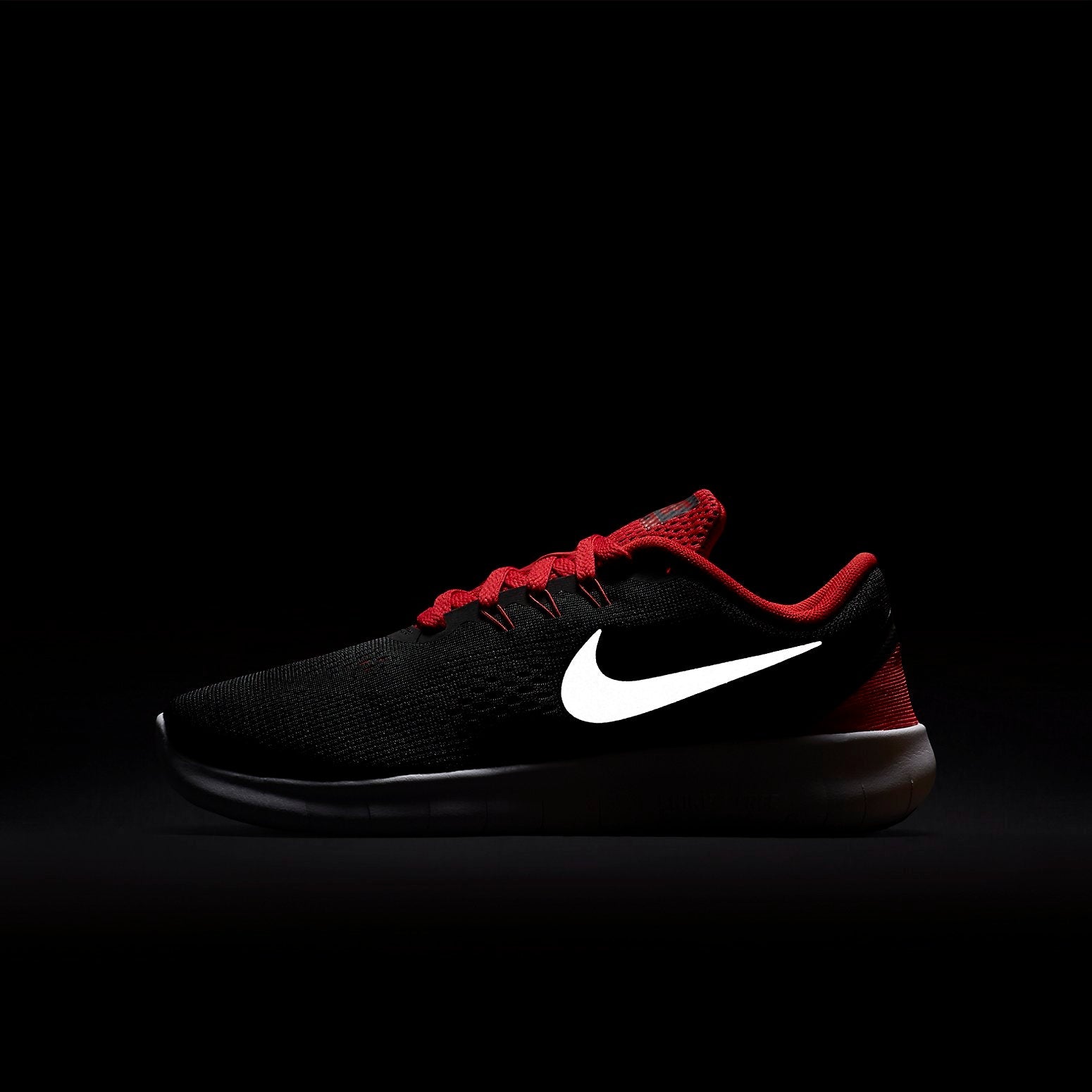(GS)  Nike Free RN 'Black Red' 833989-003
