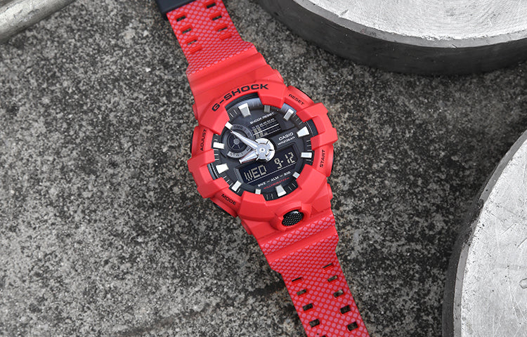 CASIO G-Shock Analog-Digital 'Red' GA-700-4APR