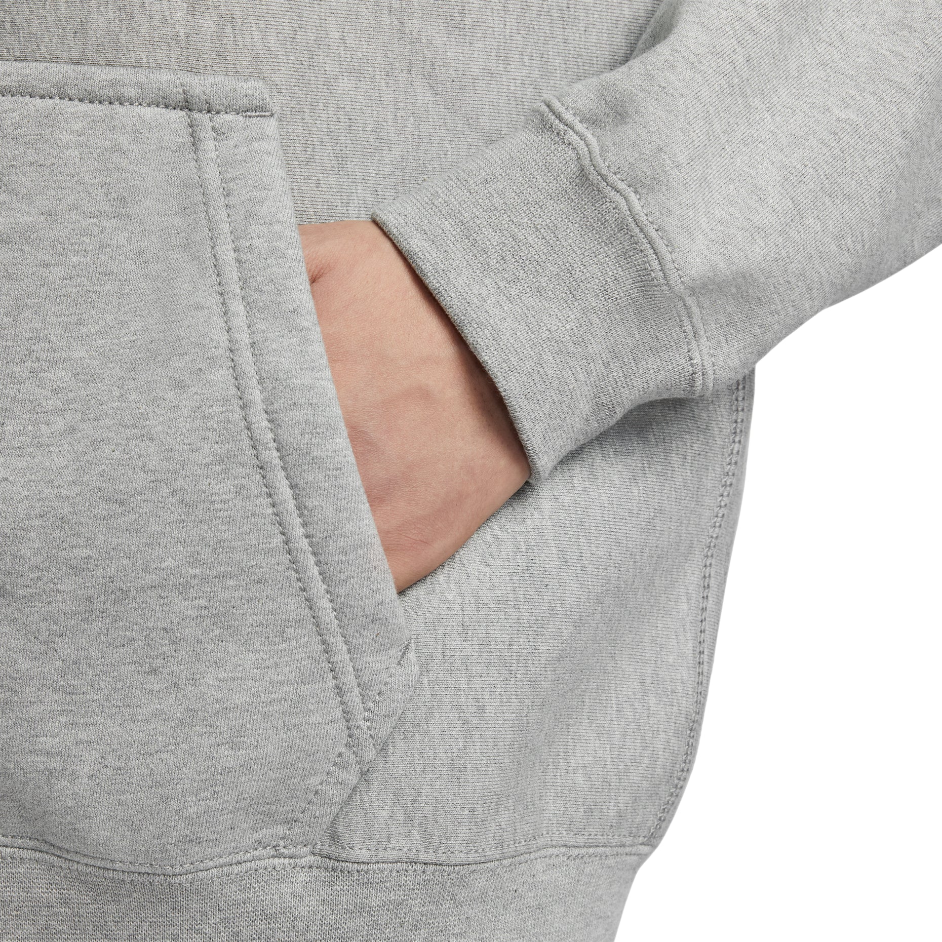 Nike Solo Swoosh Full-Zip Fleece Hoodie 'Dark Grey Heather Light Smoke Grey White' HV1085-063