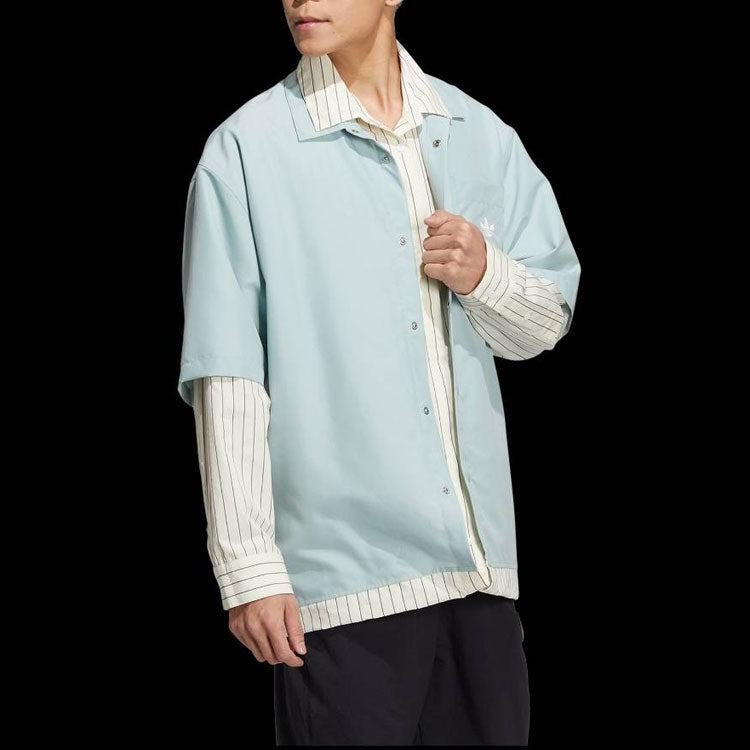 adidas originals x UMAMIISM Crossover Logo Printing Long Sleeves Blue Shirt HR6446
