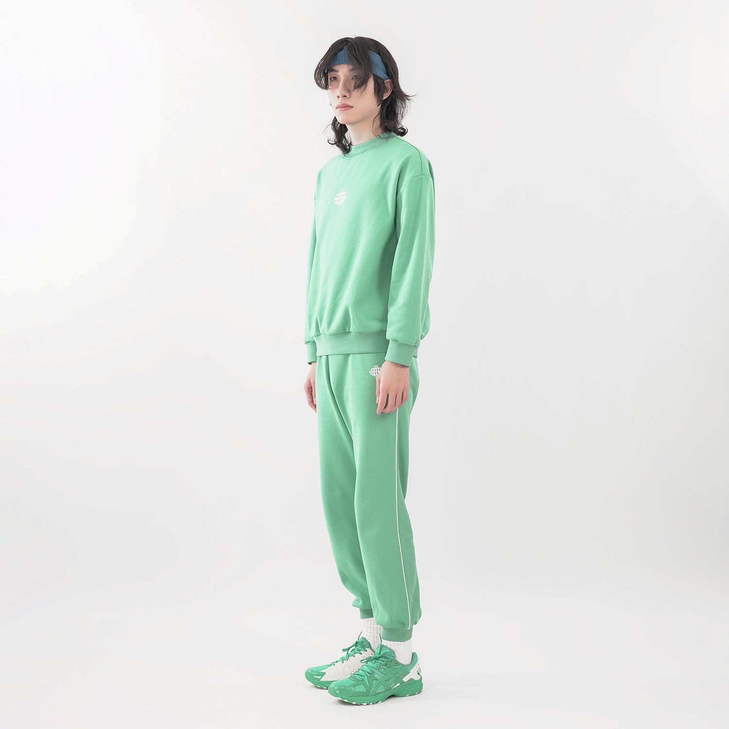 ASICS x 8ON8 Crossover Sports Loose Round Neck Pullover Couple Style Green 2203A123-300