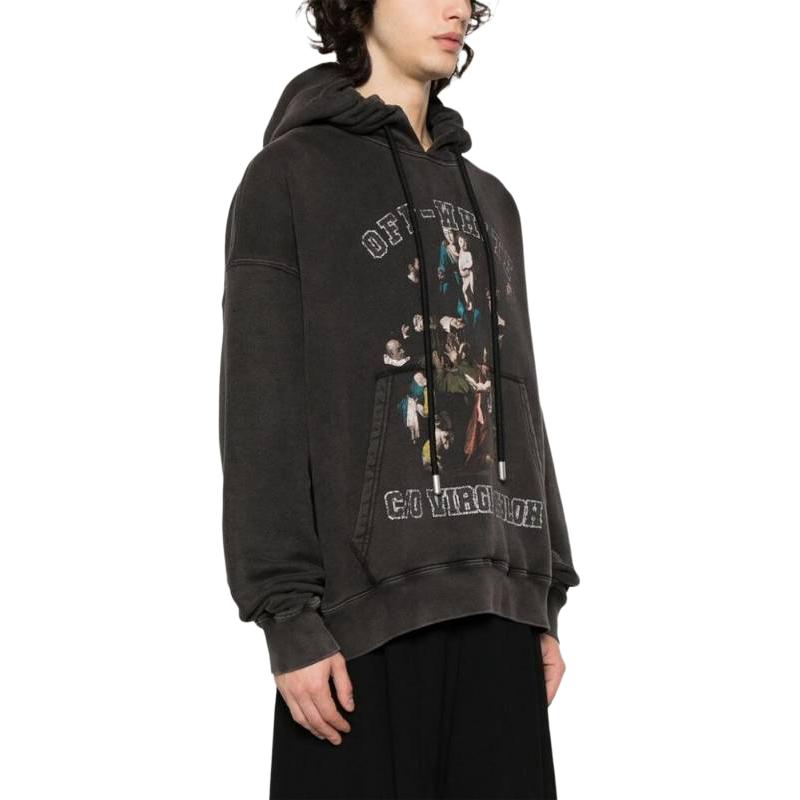 Off-White Mary Skate Hoodie 'Black' OMBB085S24FLE0091001