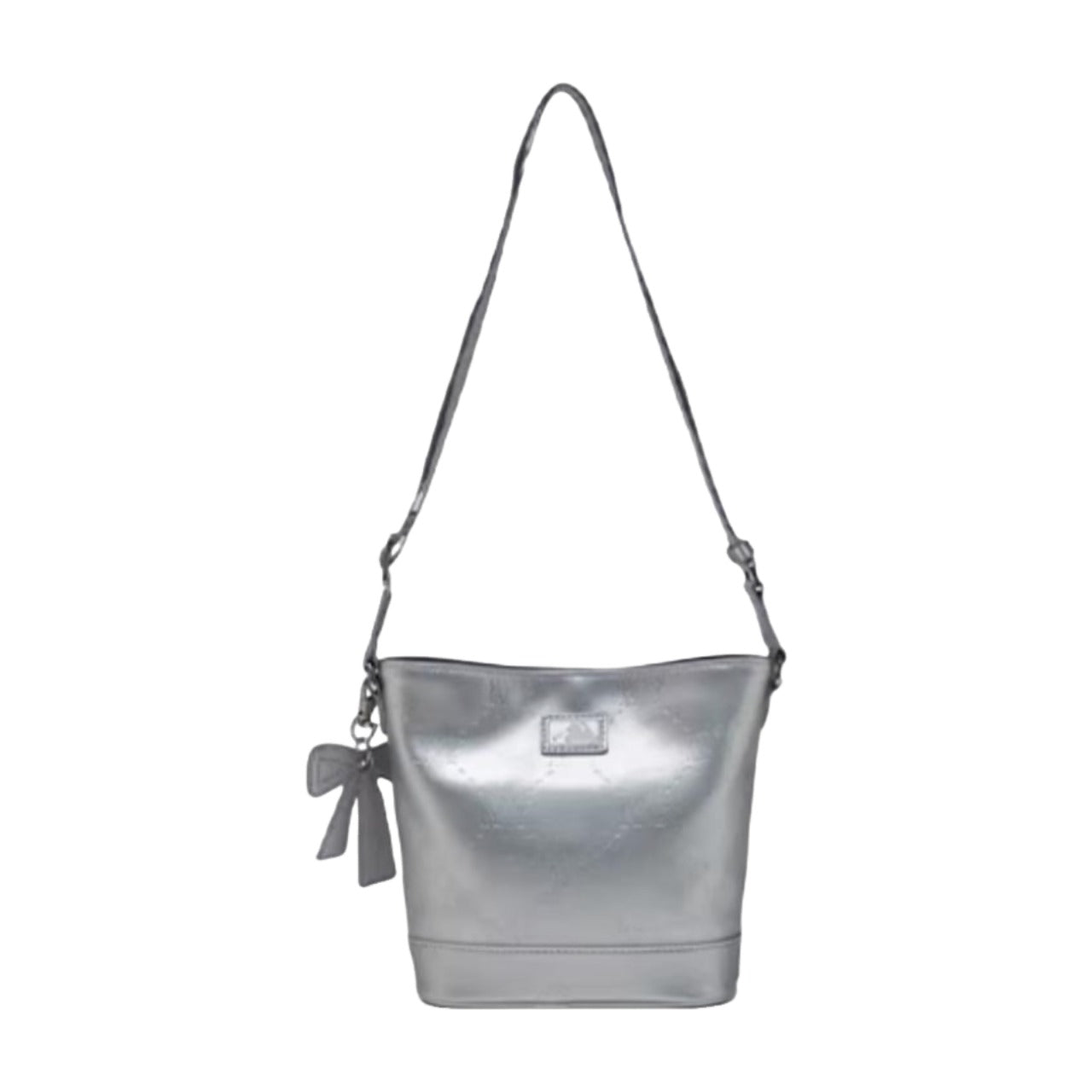 (GS) MLB Shoulder Crossbody Bag Embossed Faux Leather 'Silver' 7ACRM066N-50SIS