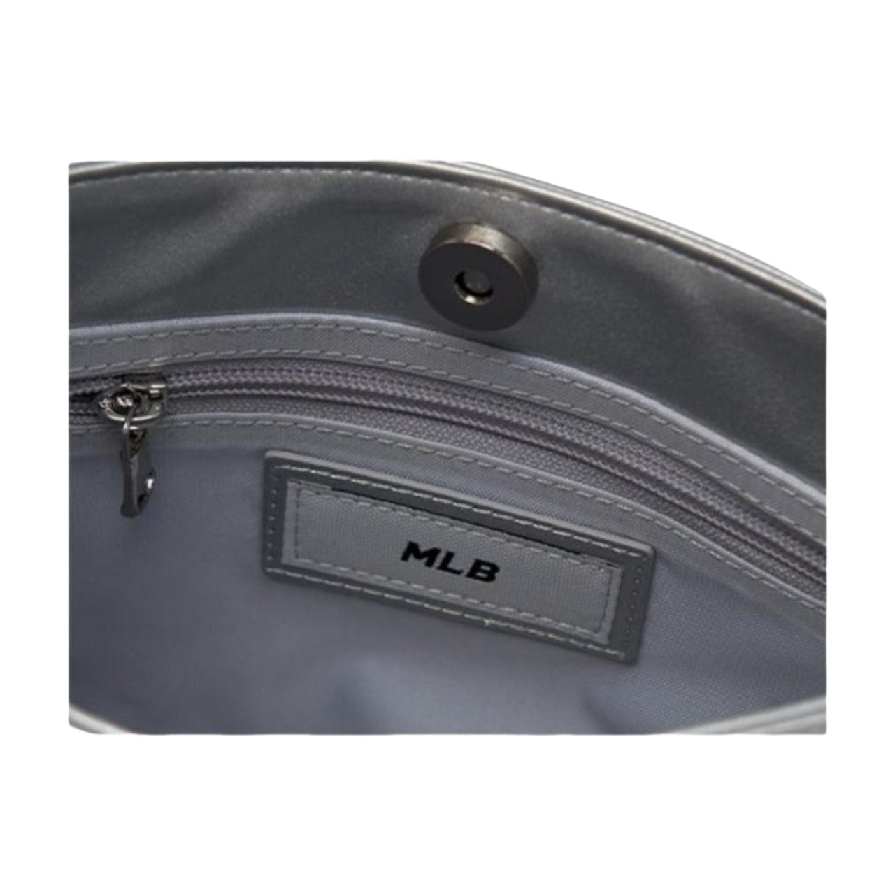 (GS) MLB Shoulder Crossbody Bag Embossed Faux Leather 'Silver' 7ACRM066N-50SIS