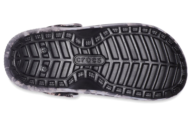 Crocs Classic Lined Bleach Dye Clogs 'Black White Beige' 207299-001