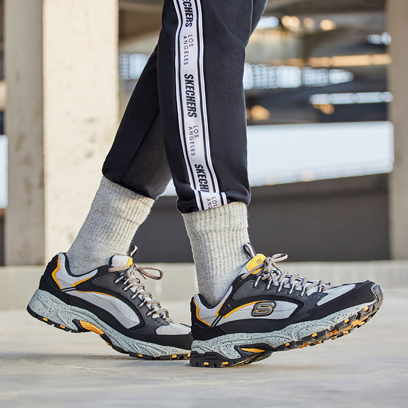 Skechers Stamina Low Running Shoes Black 51286-BKGY