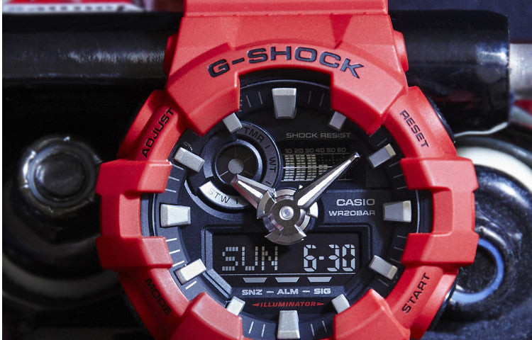 CASIO G-Shock Analog-Digital 'Red' GA-700-4APR
