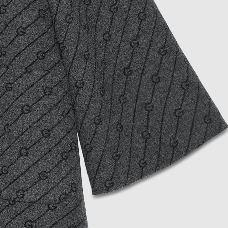 (WMNS) Gucci Reversible Diagonal G Wool Coat 'Black' 746532-ZANAX-1189