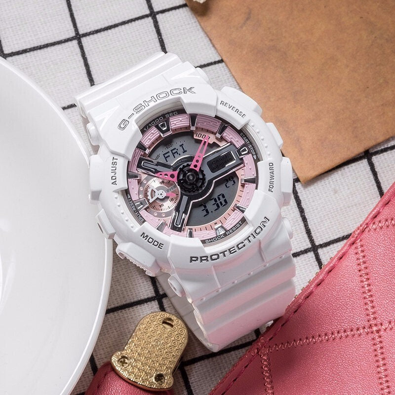 CASIO G-Shock Analog-Digital 'White Set' GA-2100SKE-7APRGMA-S110MP-7APR