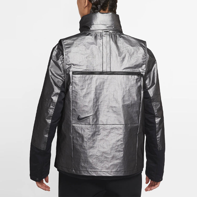 Nike Nsw Tech Pack Stay Warm Athleisure Casual Sports Windproof waterproof Jacket Metallic Silver Goldsilver CK0698-095