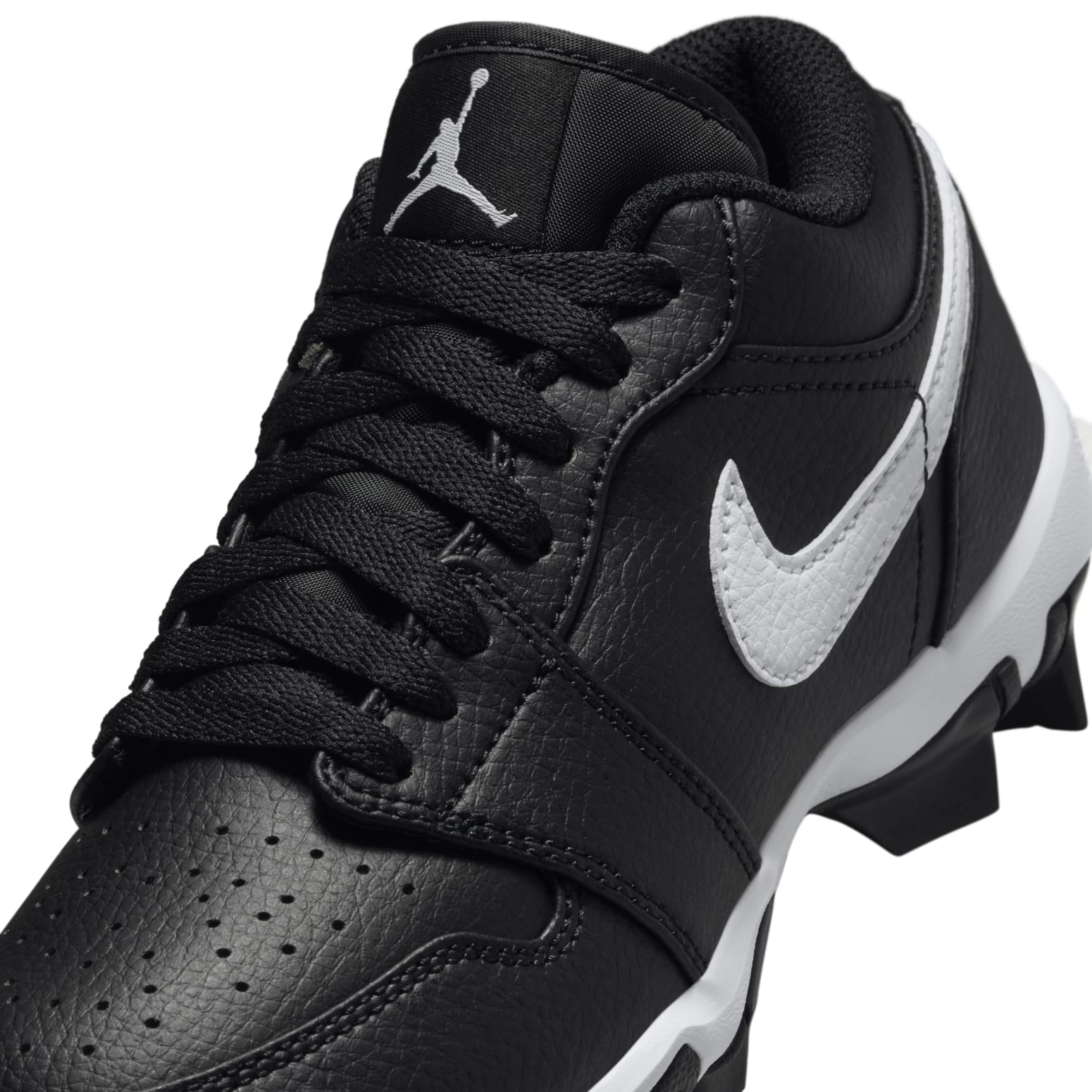 (GS) Air Jordan 1 Low Cleat 'Black White' HF6885-001