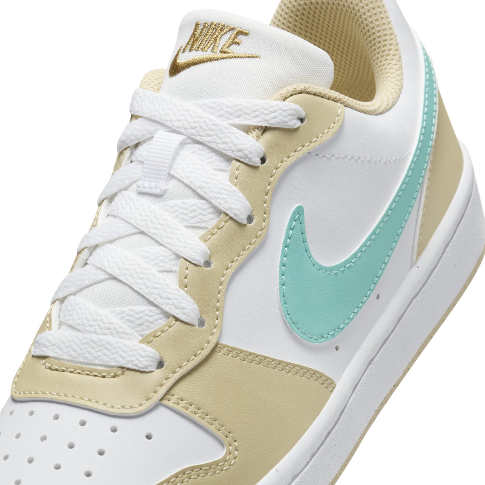 (GS) Nike Court Borough Low Recraft 'White Gold Mint' HM3726-731