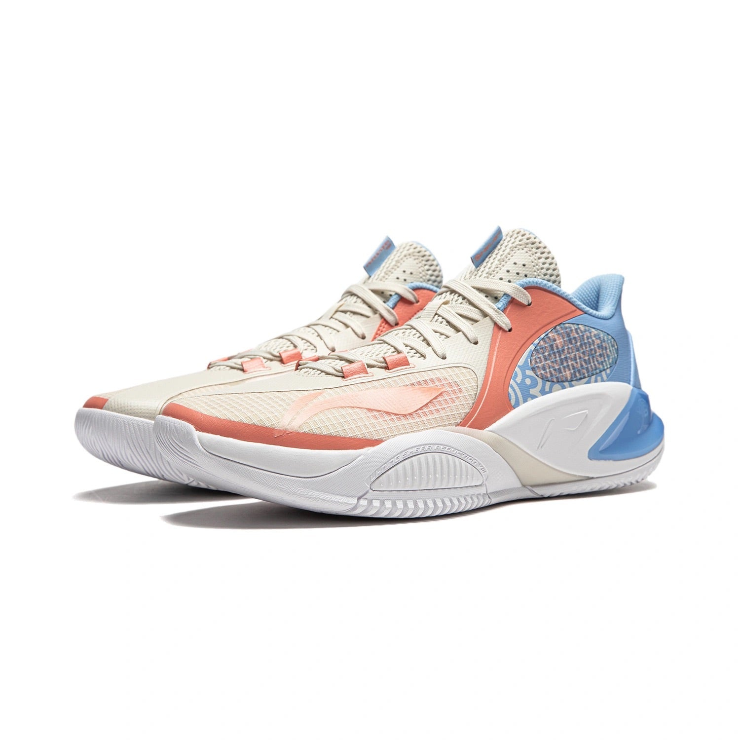 Li-Ning BadFive Storm 8 Low 'White Orange Blue' ABFU025-4