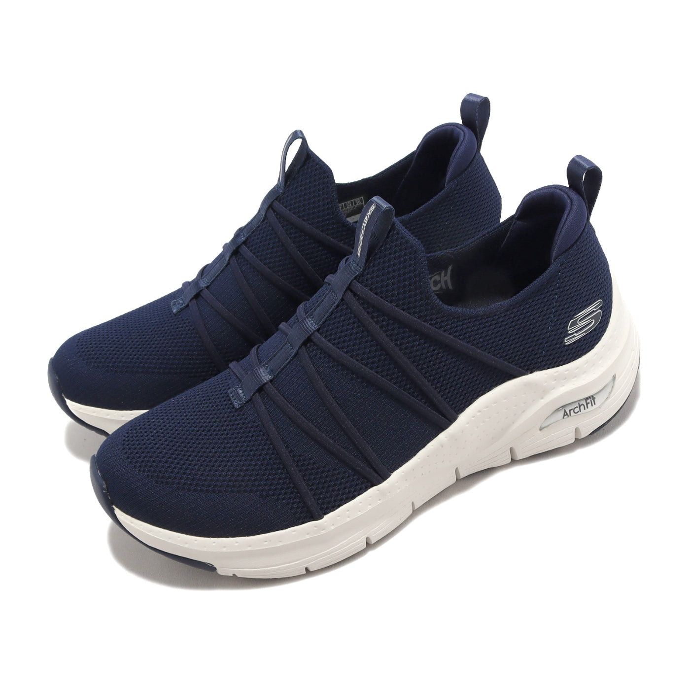 (WMNS) Skechers Arch Fit All Tied 'Navy White' 149564-NVY