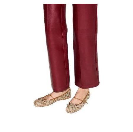 (WMNS) Gucci 26 Horsebit Ballet Flat 'Beige Brown' 814321-FAD6C-9745
