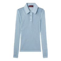 Gucci Embossed Technical Mesh Polo Top 'Petroleum Blue' 821084-XKEPG-4465