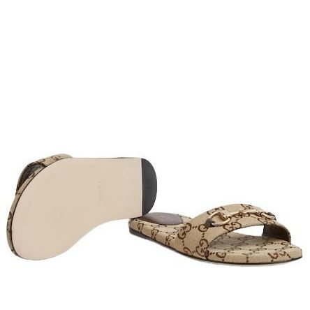 (WMNS) Gucci 26 Slide with Horsebit 'Beige Brown' 835828-FAB10-2543