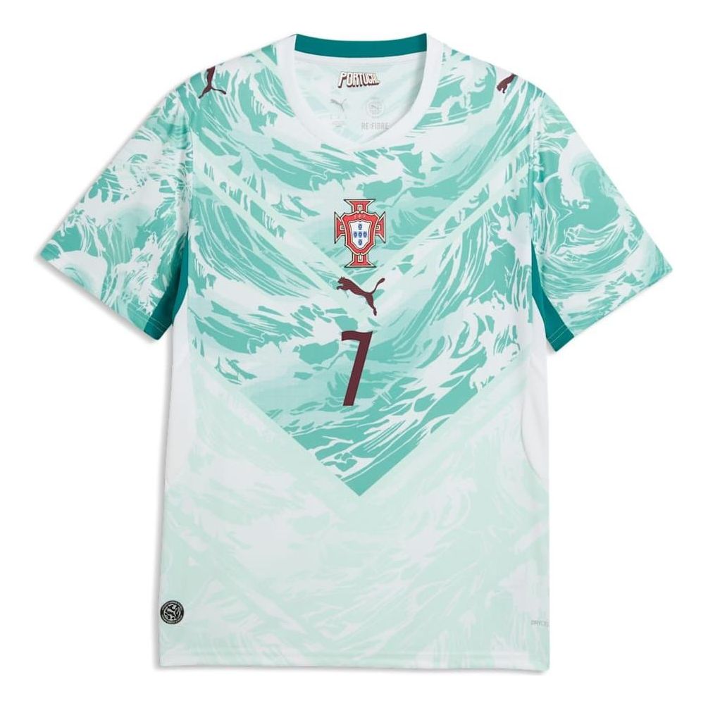 PUMA Cristiano Ronaldo Portugal 2026 Away Player Jersey 'PUMA White Green Lagoon' 788146-77