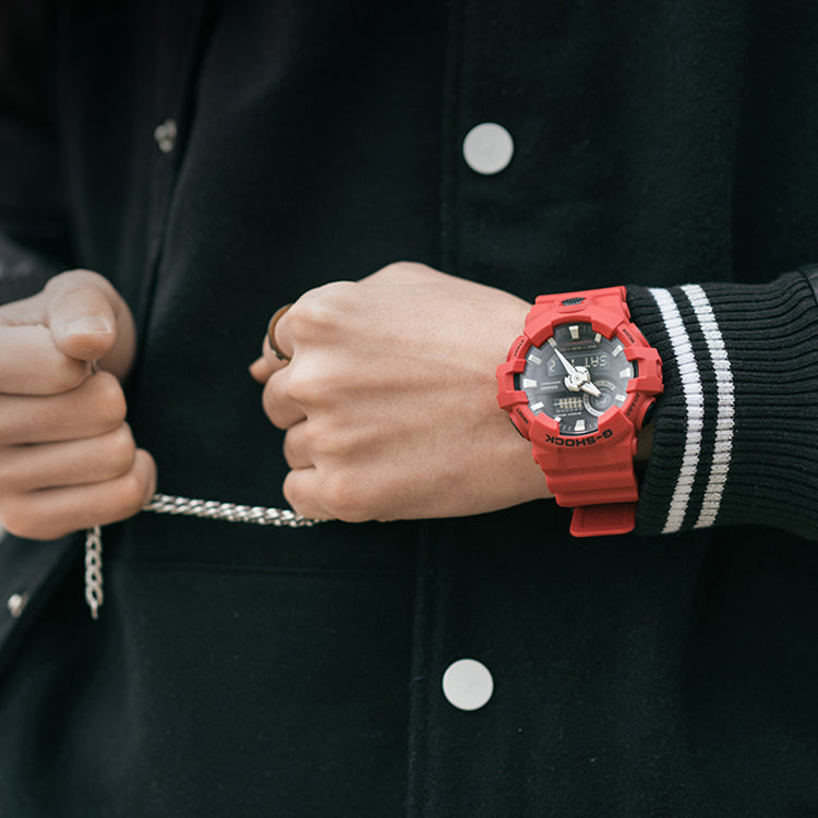 CASIO G-Shock Analog-Digital 'Red' GA-700-4APR